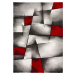 Červeno-šedý koberec Universal Malmo, 140 x 200 cm