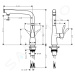 HANSGROHE Metris Select Dřezová baterie, chrom 14847000