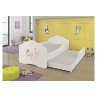 Dětská postel s obrázky - čelo Casimo II Rozměr: 160 x 80 cm, Obrázek: Baletka a jednorožec