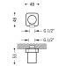 TRES - Kolínko s nástěnným přívodem pro sprchovou hadici 1/2"