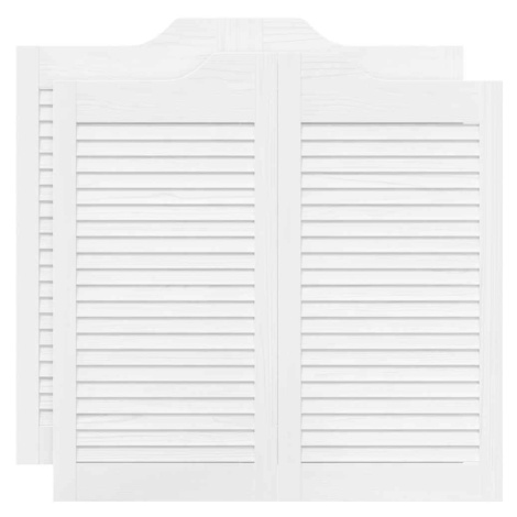 vidaXL Křídlové dveře  Louvred Design 2 páry bílé 90x80 cm