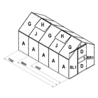 Náhradní prosklení pro skleník VITAVIA CALYPSO 5800 PC 4 mm LG3051