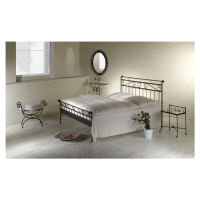Kovová postel Romantic Rozměr: 160x200 cm, barva kovu: 9A bílá zlatá pat.