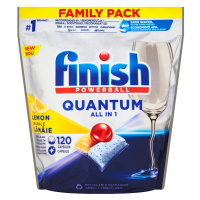 Finish Powerball Quantum All in 1 Lemon Sparkle kapsle do myčky nádobí 120 ks 1248g