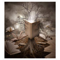 Fotografie Old Tree Reading Story Book, Angela Waye, 35 × 40 cm