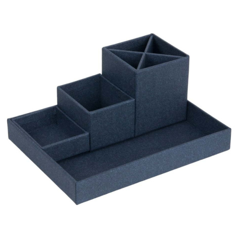Tmavě modrý 4dílný stolní organizér Bigso Box of Sweden Lena