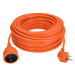 SOLIGHT PS09 prodlužovací kabel - spojka, 1 zásuvka, 25m, 3 x 1,5mm2, oranžová