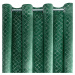 Dekorační vzorovaný velvet závěs s kroužky MOLLY, zelená/stříbrná 140x250 cm (cena za 1 kus) MyB