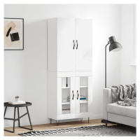 vidaXL Skříň highboard lesklá bílá 69,5 x 34 x 180 cm kompozitní dřevo