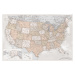 Mapa Highly detailed map of the United States in rustic style, Blursbyai, 40 × 26.7 cm