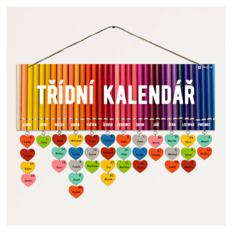 Dárek pro učitelku - Třídní kalendář v pestrých barvách INSPIO
