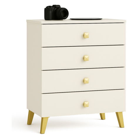 Ak furniture Komoda MOBI K-04 kašmír/zlatá