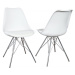 Jídelní židle 4 ks IKAROS Dekorhome Bílá / stříbrná,Jídelní židle 4 ks IKAROS Dekorhome Bílá / s