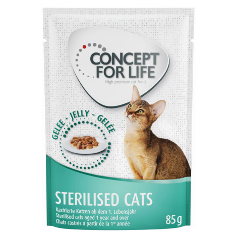 Výhodné balení Concept for Life 48 x 85 g - Sterilised Cats v želé