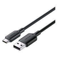 Vention USB 2.0 A Male to C Male 3A Cable 1M Black PVC Type