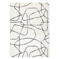 Dywany Łuszczów Kusový koberec Mode 8522 abstract cream/black - 80x150 cm