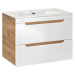 ArtCom Koupelnová skříňka s umyvadlem ARUBA White U80/2 | 80 cm