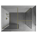 MEXEN/S Kioto Sprchová zástěna Walk-in 120 x 100 cm, černý vzor, zlatá 800-120-202-50-70-100