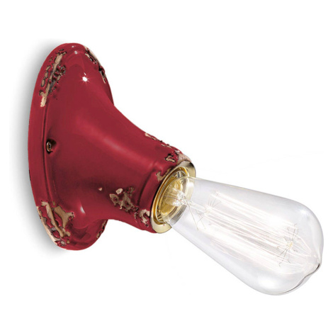 Ferroluce Nástěnné svítidlo C115 ve stylu vintage v červené barvě Ferro Luce