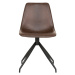 Norddan Designová otočná židle Latasha tmavě hnědá
