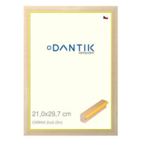 DANTIK rámeček 21 × 29,7, CARINA žlutý sklo čiré