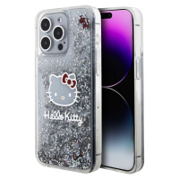 Hello Kitty Liquid Glitter Electroplating Head Logo Kryt iPhone 15 Pro Max čirý