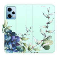 iSaprio flip pouzdro Blue Flowers pro Xiaomi Redmi Note 12 Pro 5G / Poco X5 Pro 5G