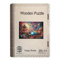 Wooden puzzle Trippy World A3