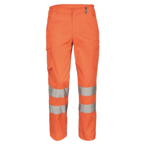 CERVA VIGO HV pracovní kalhoty do pasu reflexní oranžová Červa