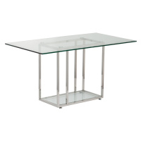 Dekoria Stůl pracovní 140x80x74cm, skleněná deska, 80 x 140 x 74 cm