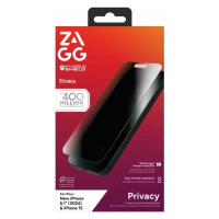 Zagg Glass Elite Privacy sklo s privátním filtrem pro iPhone 15/16 2 směry