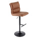 LuxD Designová barová otočná židle Frank antik hnědá