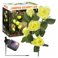 FLD-35-ŽLUTÁ | LED solární zahradní lampa Žluté růže | 74 cm, 600 mAh