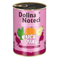 Dolina Noteci SUPERFOOD 400g kachna a křepelka pro psy 80% masa