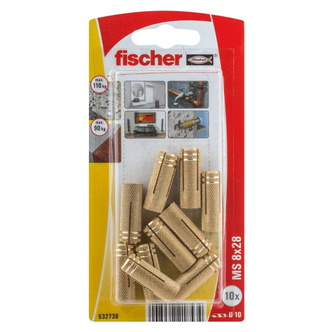 Fischer Mosazná hmoždinka MS 8 x 28 K NV, 10 ks