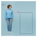 KELA Koupelnová předložka Miu směs bavlna/polyester kouřově modrá 120,0x70,0x1,0cm