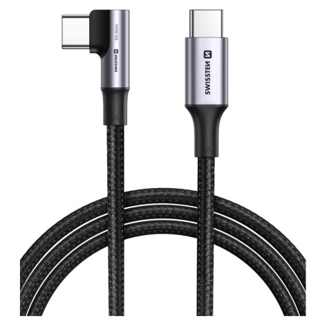 Datový kabel Swissten USB-C/USB-C 5A (100W) pro notebooky 2m, černá