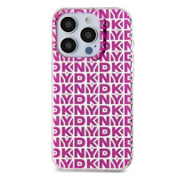 DKNY PC/TPU Repeat Pattern Zadní Kryt pro iPhone 15 Pro Pink