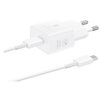 Samsung cestovní nabíječka USB-C 25W + USB-C datový kabel White (Bulk)