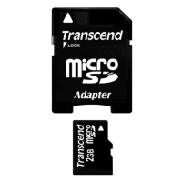 TRANSCEND MicroSD karta 2GB + adaptér