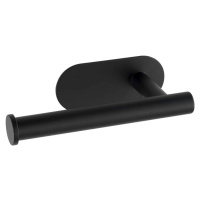 Černý nerezový držák na toaletní papír bez nutnosti vrtání Wenko Turbo-Loc® Orea