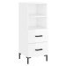 vidaXL Skříň highboard bílá s vysokým leskem 34,5x34x180 cm kompozit