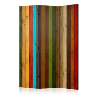 Paraván Wooden rainbow Dekorhome 225x172 cm (5-dílný)