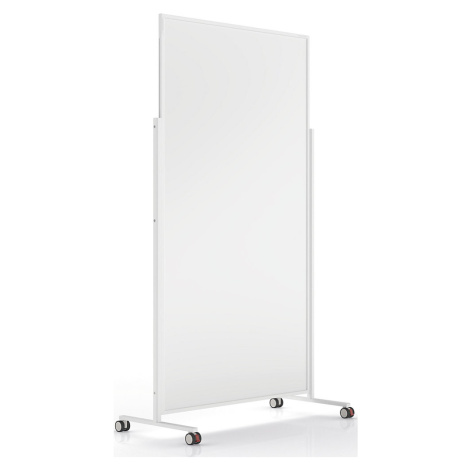 magnetoplan Elegantní bílá tabule VARIO, mobilní, formát tabule 1800 x 1000 mm, ocelový plech, b