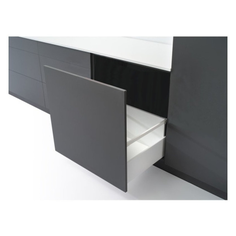 BETIN zásuvka DESIGNO FRONT VVR 450/450/325mm na čelo s tlumením vysoká+reling bílá