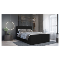 SFAB Kontinentální čalouněná postel MILANO (140x200 cm) Barva látky: Černá (Lincoln 100)