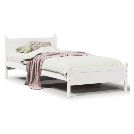 vidaXL Postel bez matrace bílá 90 x 200 cm masivní borovice