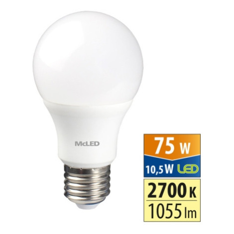 LED žárovka E27 McLED 10,5W (75W) teplá bílá (2700K) ML-321.098.87.0