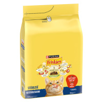 PURINA Friskies Sterilised s hovězím, kuřecím a zeleninou pro kočky - 3 kg