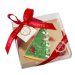 COBBYS PET Vánoční sušenka v dárkovém balení Vánoční stromek zelený 37 g/ 6 × 10 cm